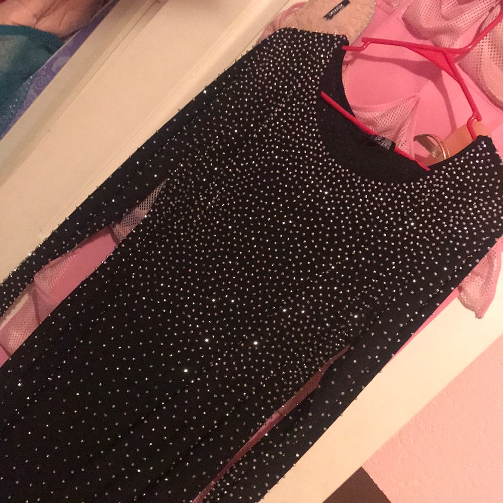 Black long formal dress.